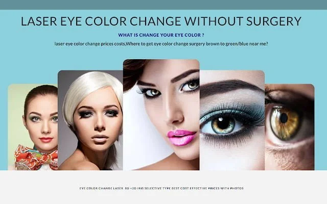 Coût du changement de couleur des yeux 2 coût de la chirurgie de changement de couleur des yeux