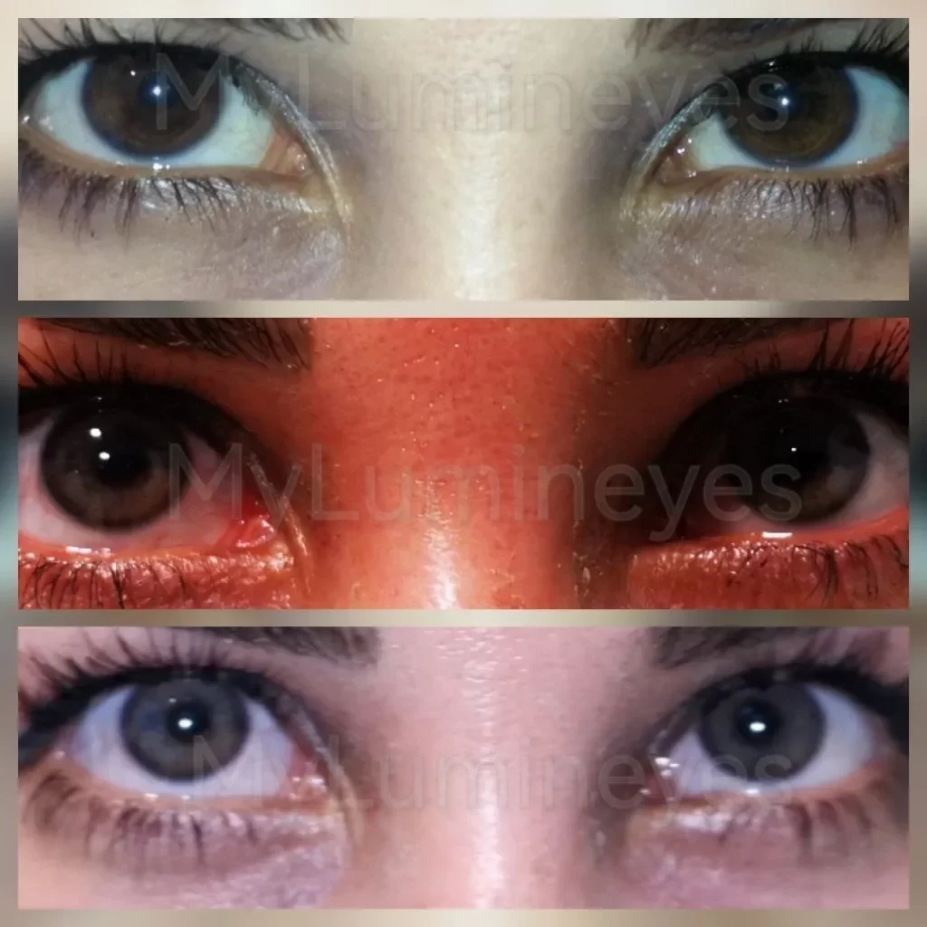 grey eyes or gray eyes color versus blue eyes