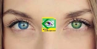 mudança das cores dos olhos e lentes de contato coloridas para os olhos