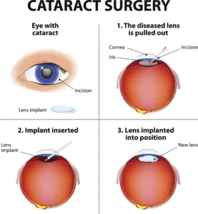 cataract surgery recovery time symptoms and causes