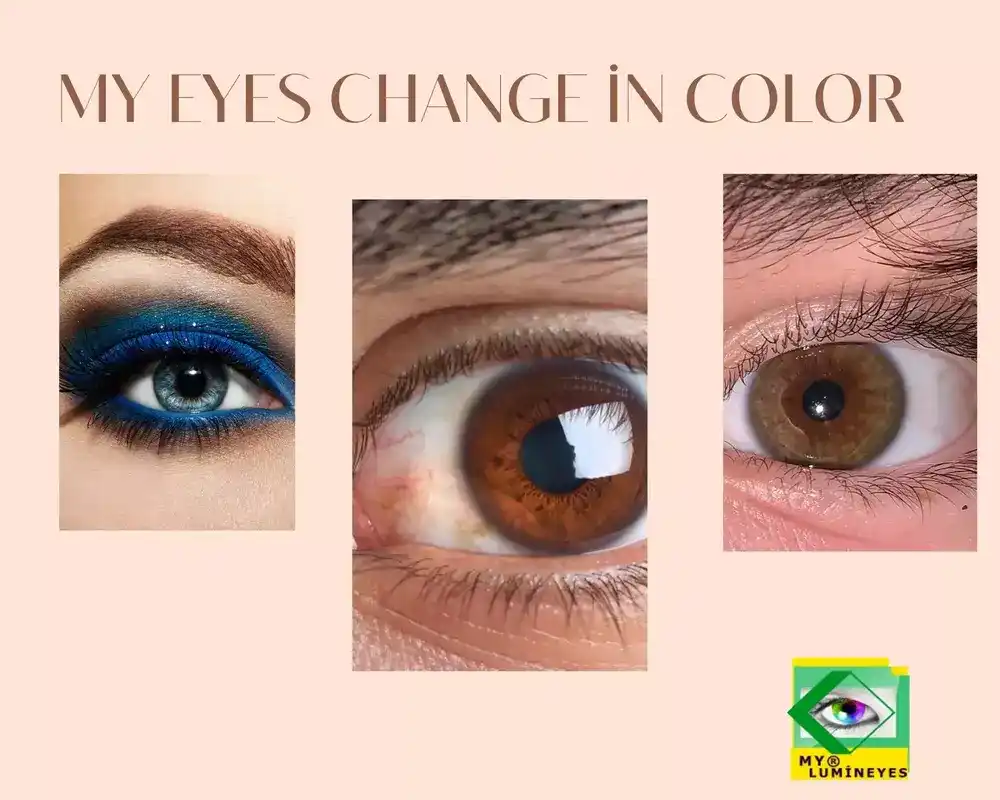 meine Augen verändern ihre Farbe und Augen schweben