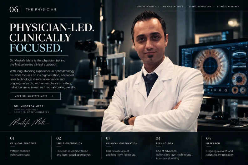 Dr. Mustafa Mete, ophthalmologist and developer of the MyLumineyes Method