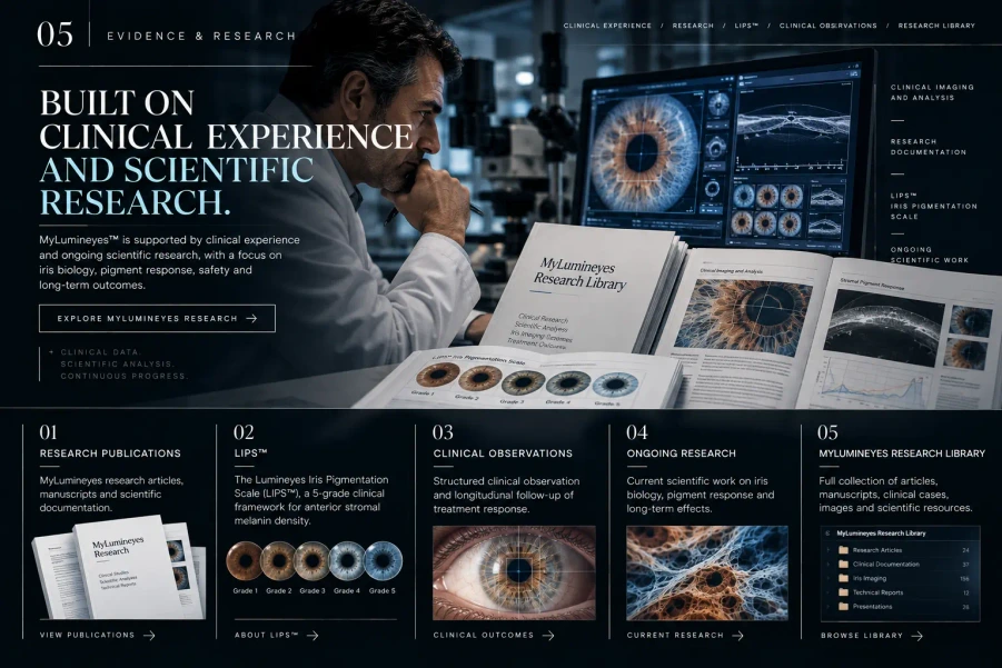 MyLumineyes clinical research and evidence on iris pigment modulation