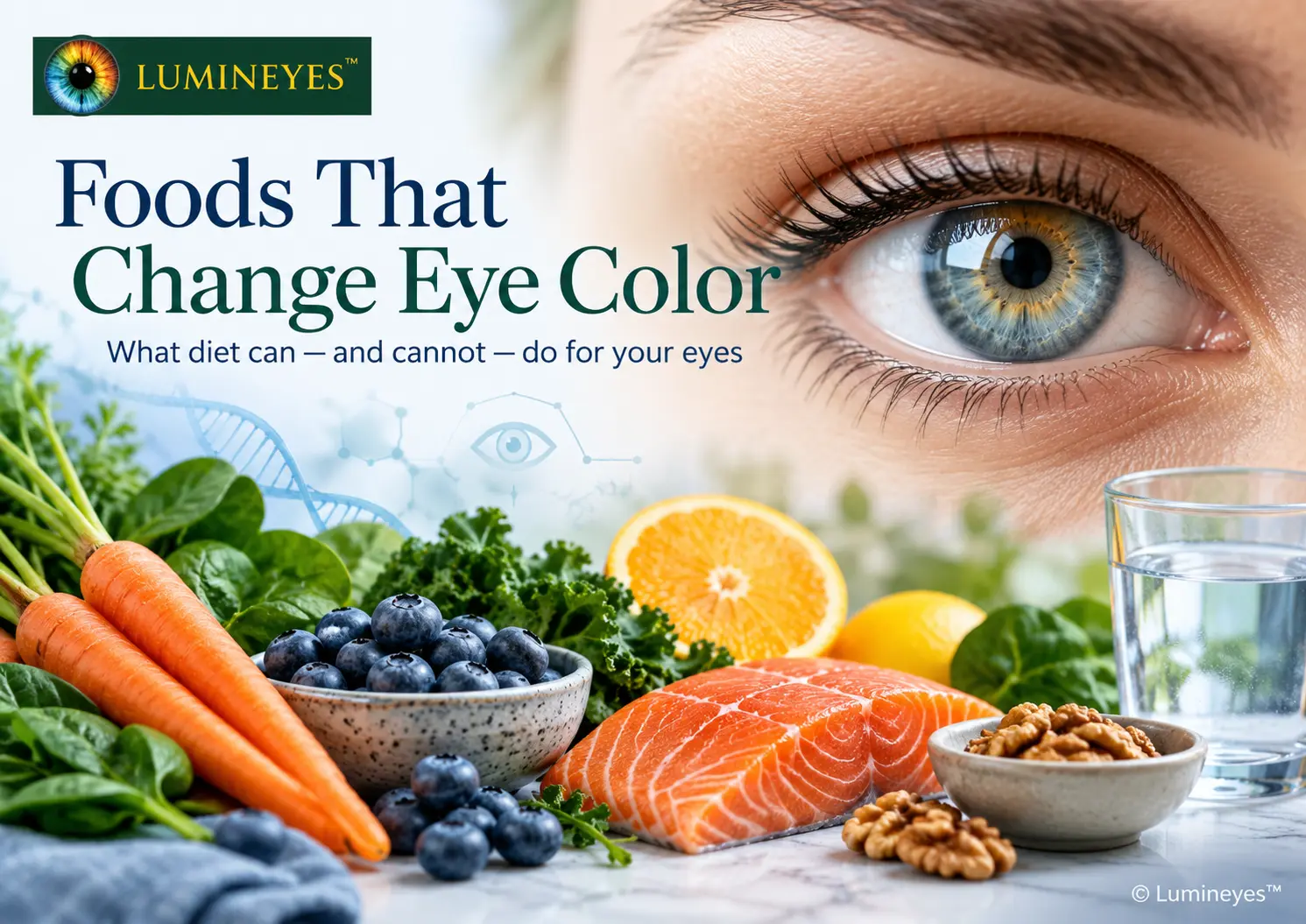 Foods that change eye color: scientific overview of diet, iris pigmentation and foods supporting eye health.