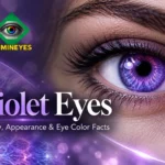 Close-up of a violet-colored iris illustrating rare violet eye appearance – Lumineyes